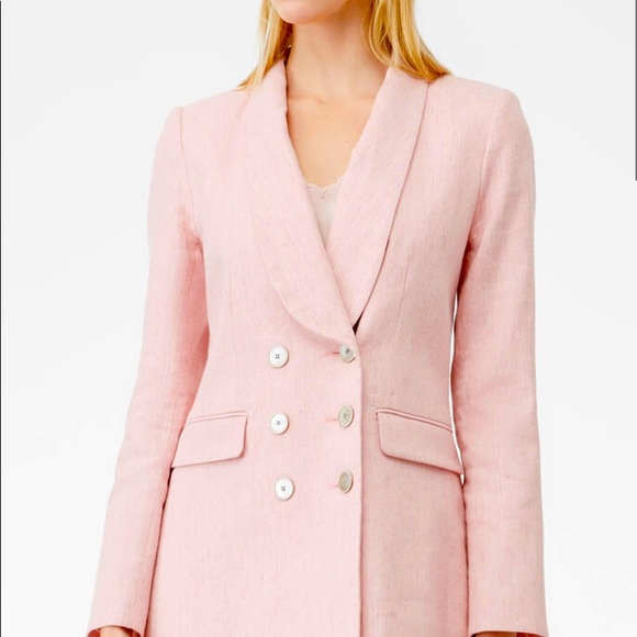 NWT REBECCA TAYLOR TAILORED SLUB SUITING JACKET ROSA